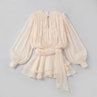 Elysia Women's Dress | Fully Pleated Mini with Ruffled Hem 4