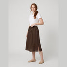 Elysia Women's Skirt | 100% Organic Linen, A-Line Design, Knee-Length 1