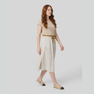 Elysia Women's Skirt | 100% Organic Linen, A-Line Design, Knee-Length 2