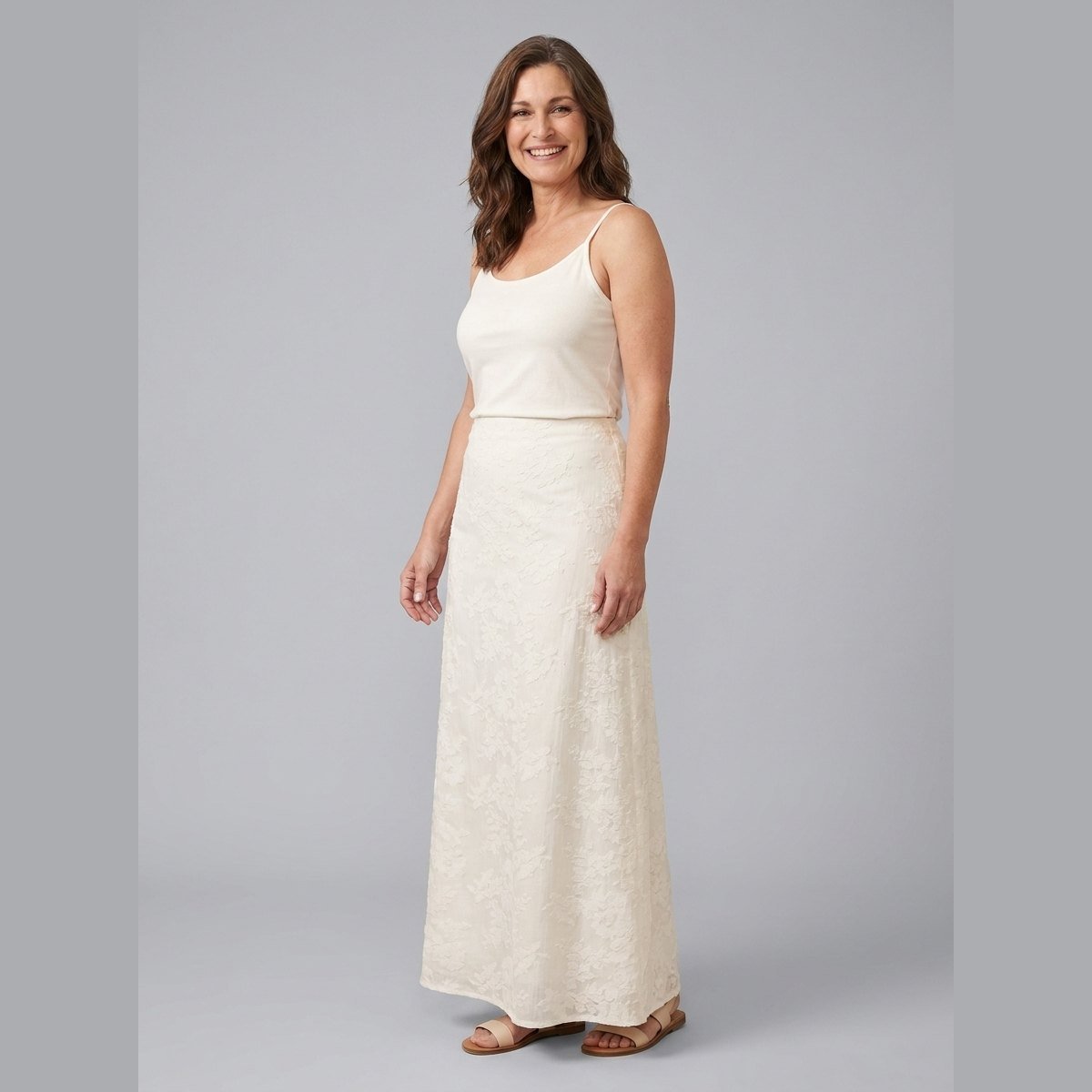 Elysian Maxi Skirt | 100% Cotton, Floral Design, Fully Lined 1