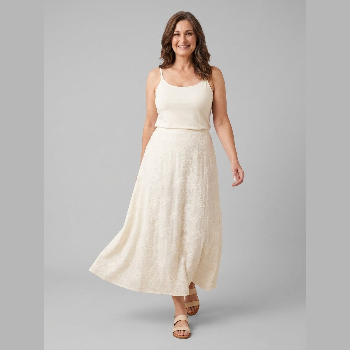 Elysian Maxi Skirt | 100% Cotton, Floral Design, Fully Lined 2