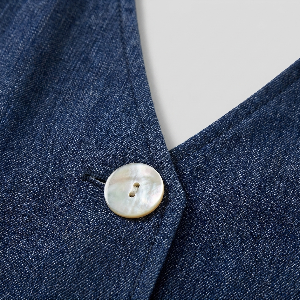 Elysian Reversible Jacket | Tencel Linen, Denim Texture 6