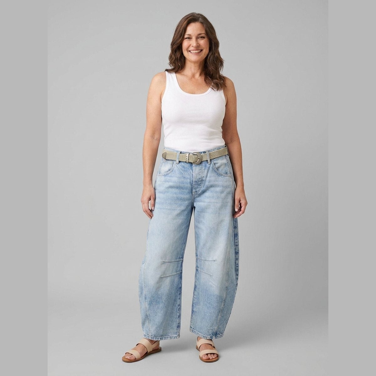 Elysian Wide Leg Jeans | Mid-Rise, Ankle Length, Stretch Blend 5