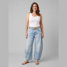 Elysian Wide Leg Jeans | Mid-Rise, Ankle Length, Stretch Blend 5