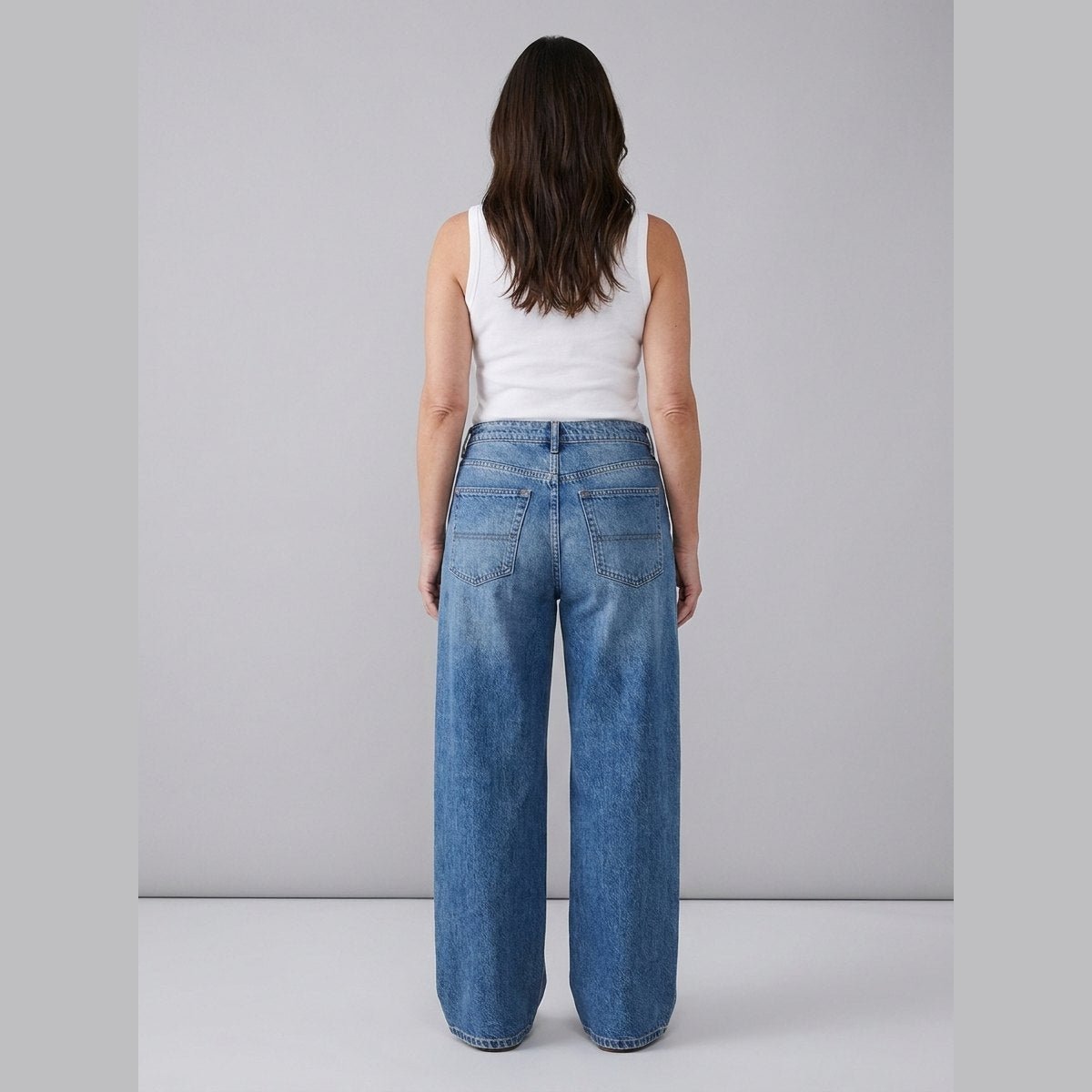Elysian Wide Leg Jeans | Mid-Rise, Ankle Length, Stretch Blend 6