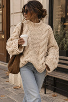 Evangeline Chunky Knit Sweater — Oversized Cozy Fit 2
