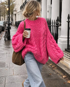 Evangeline Chunky Knit Sweater — Oversized Cozy Fit 7