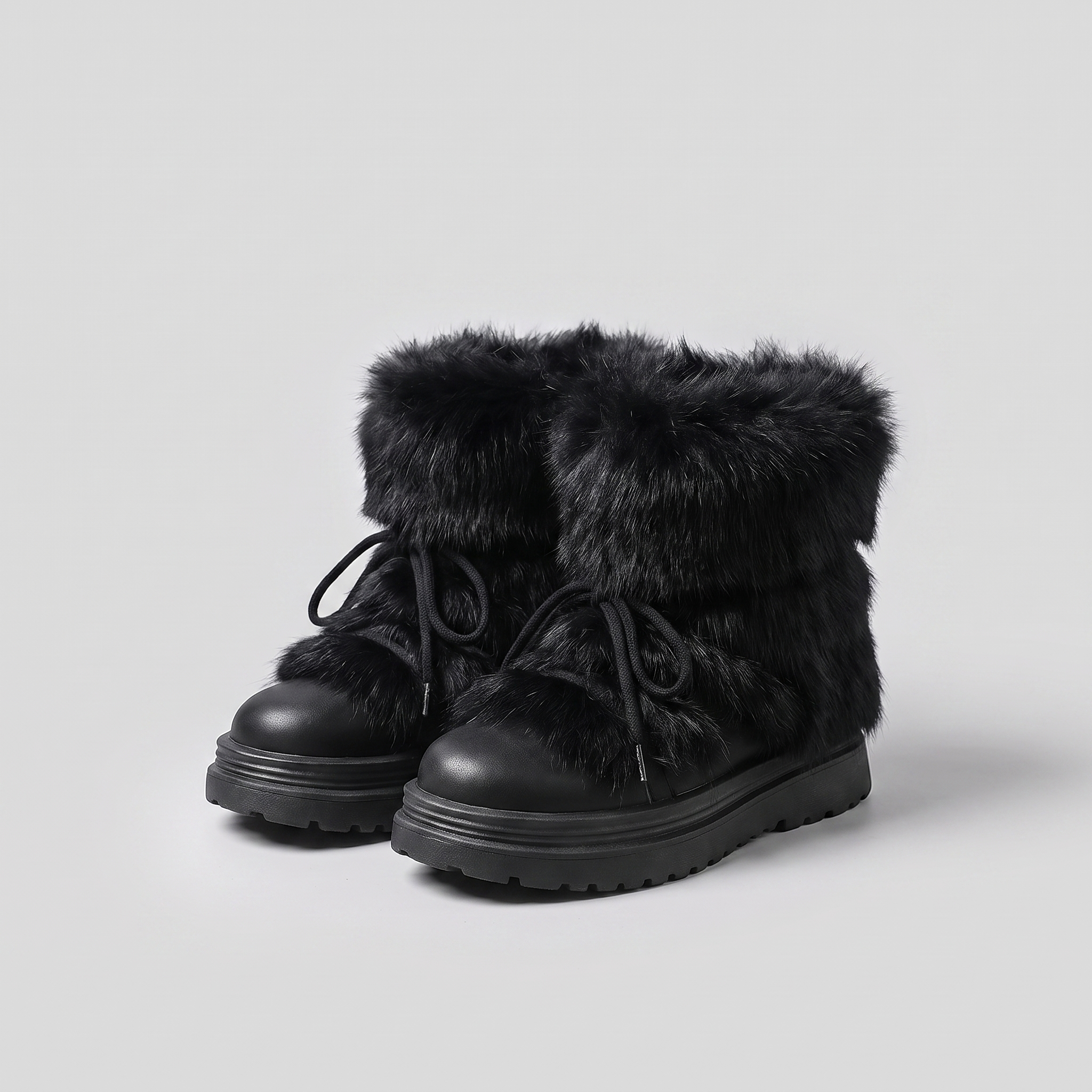 Evara lace-up insulated winter boots with faux fur cuff 5