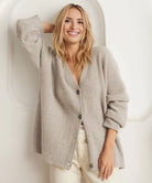 Evelyn Cardigan Sweater | Button-Up, Relaxed Fit, Sizes S-4XL, Available in Black and White 0
