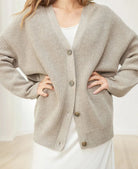 Evelyn Cardigan Sweater | Button-Up, Relaxed Fit, Sizes S-4XL, Available in Black and White 6