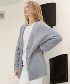 Evelyn Cardigan Sweater | Button-Up, Relaxed Fit, Sizes S-4XL, Available in Black and White 8