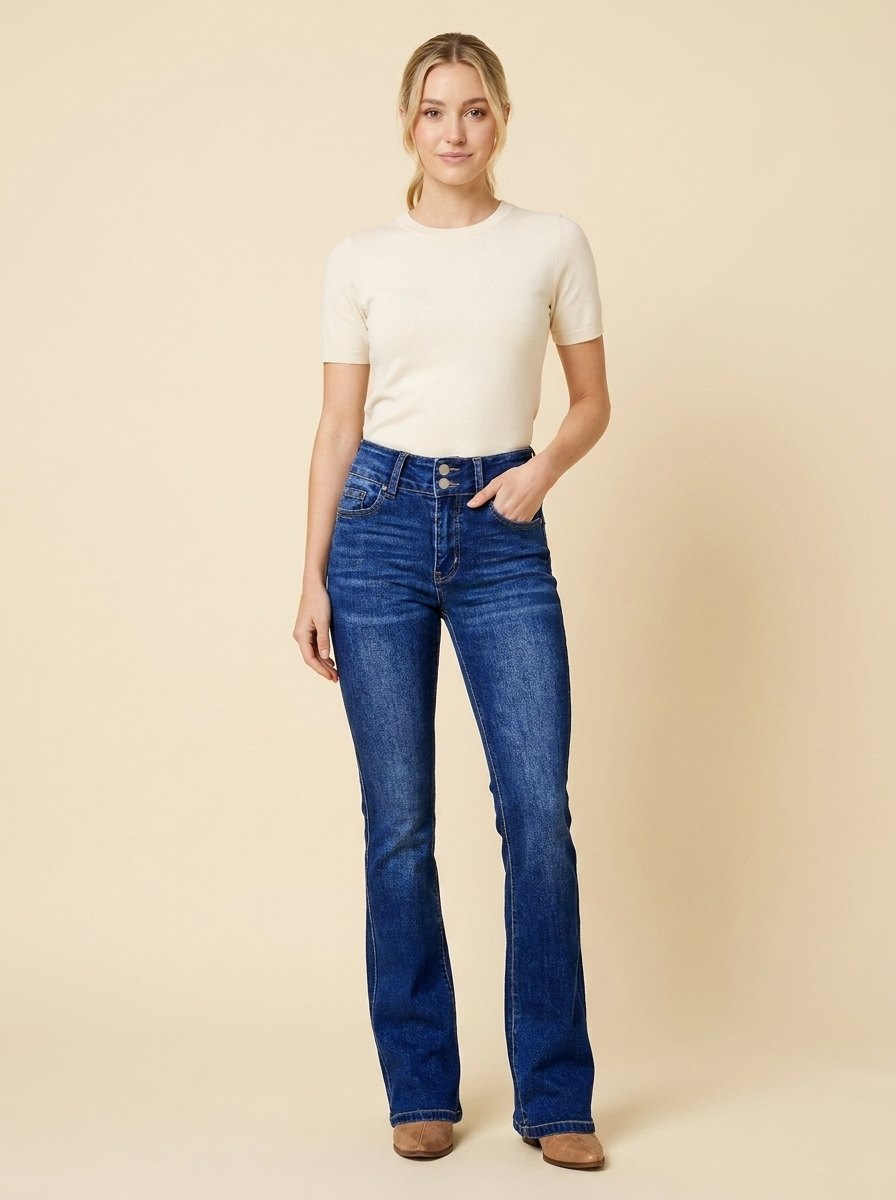 EvoFit Stretch Jeans | Slim Fit, Flared Leg, Cotton Blend 2