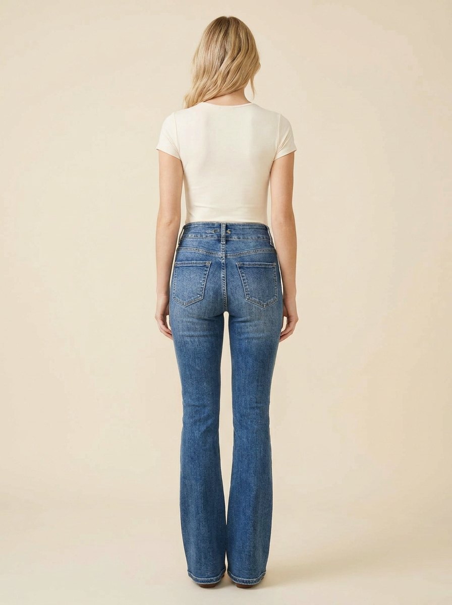 EvoFit Stretch Jeans | Slim Fit, Flared Leg, Cotton Blend 3