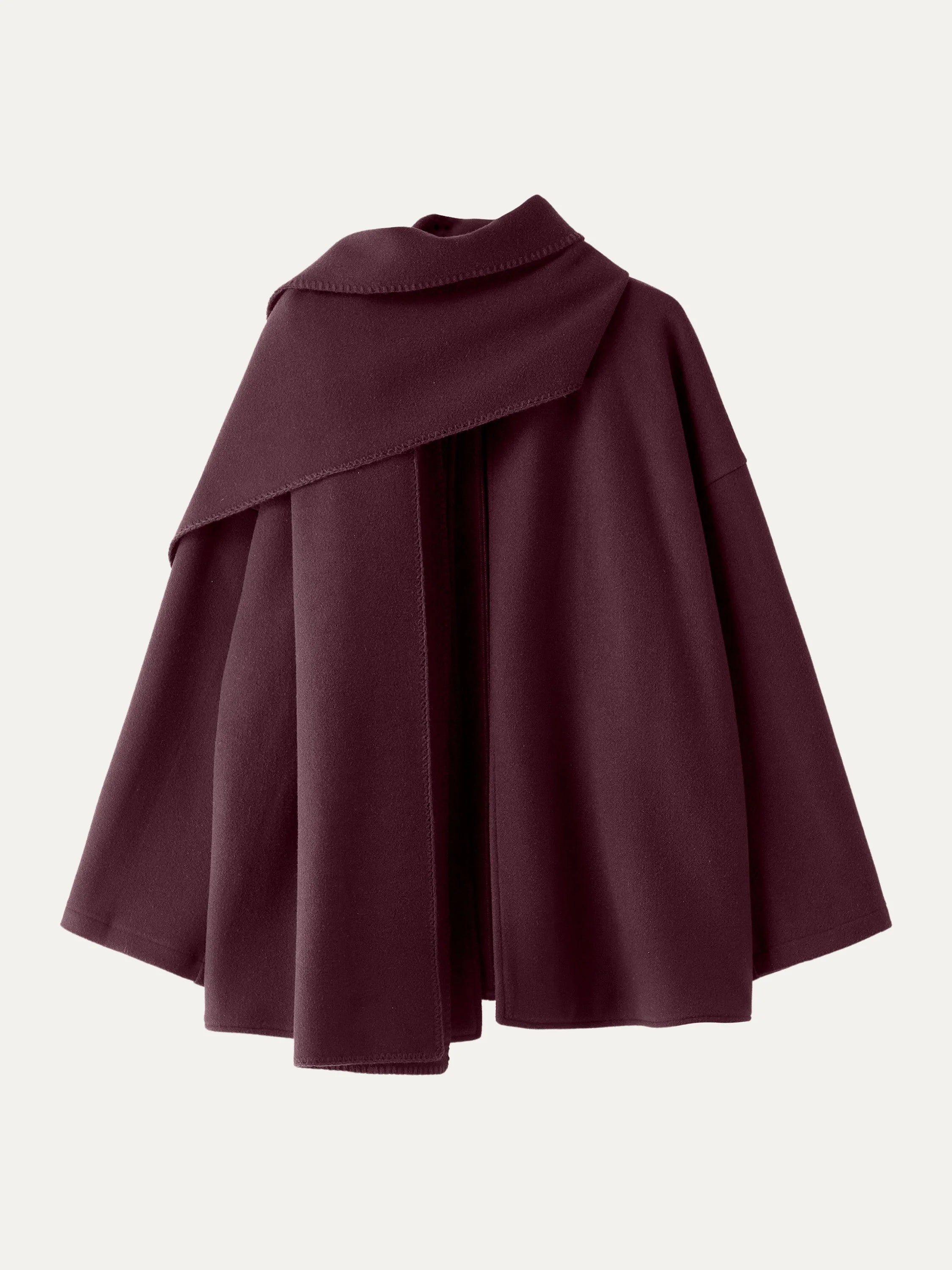 Fable Women's Coat | Oversized Scarf, Draped Collar, Relaxed Fit 10