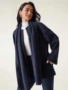 Fable Women's Coat | Oversized Scarf, Draped Collar, Relaxed Fit 11