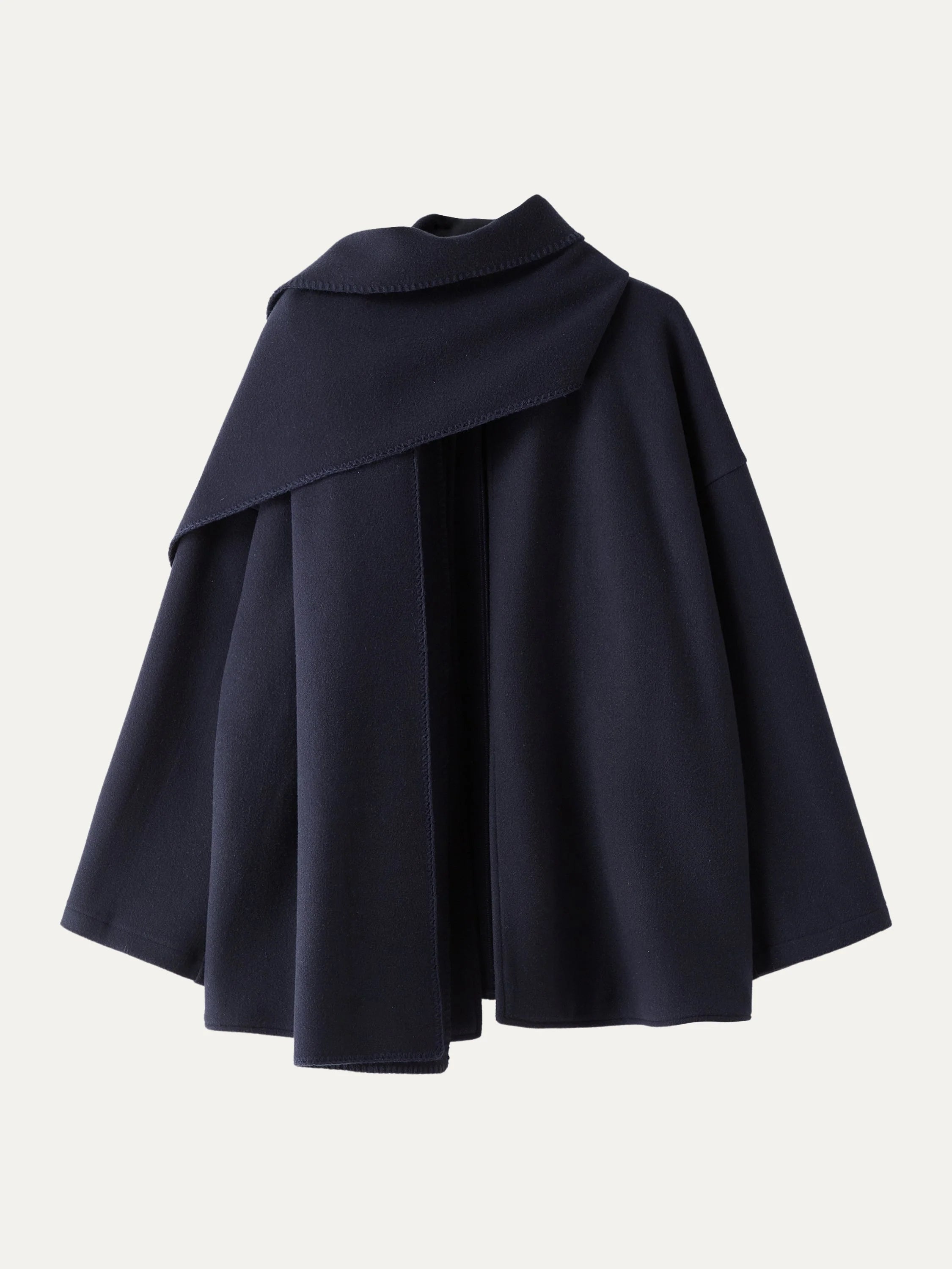 Fable Women's Coat | Oversized Scarf, Draped Collar, Relaxed Fit 3