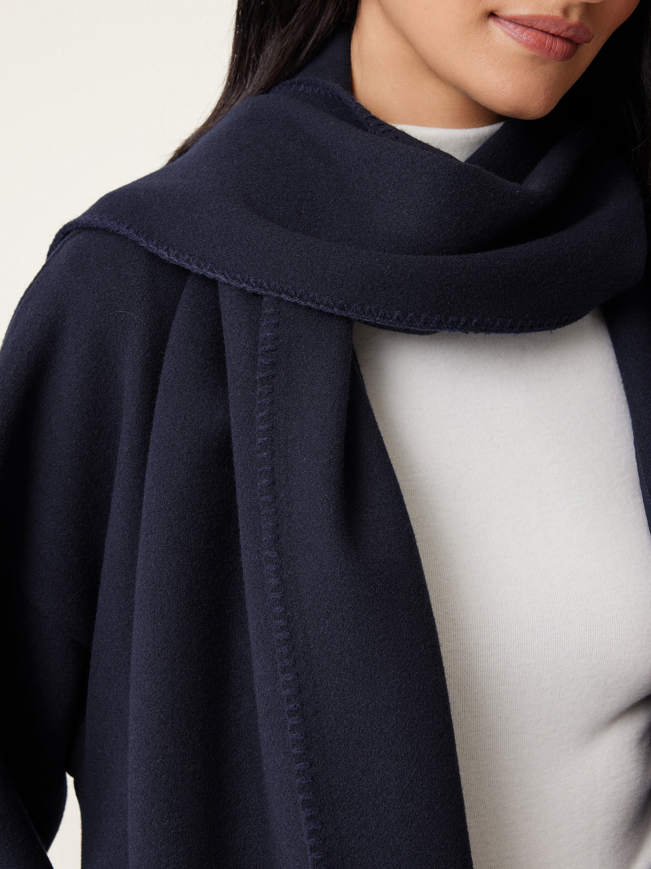 Fable Women's Coat | Oversized Scarf, Draped Collar, Relaxed Fit 4