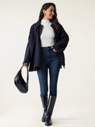 Fable Women's Coat | Oversized Scarf, Draped Collar, Relaxed Fit 5