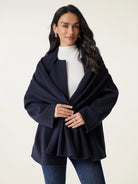 Fable Women's Coat | Oversized Scarf, Draped Collar, Relaxed Fit 8