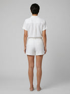 Fiona Women's Set | Breathable Linen Loungewear with Button-Front Shirt and High-Waist Shorts 6