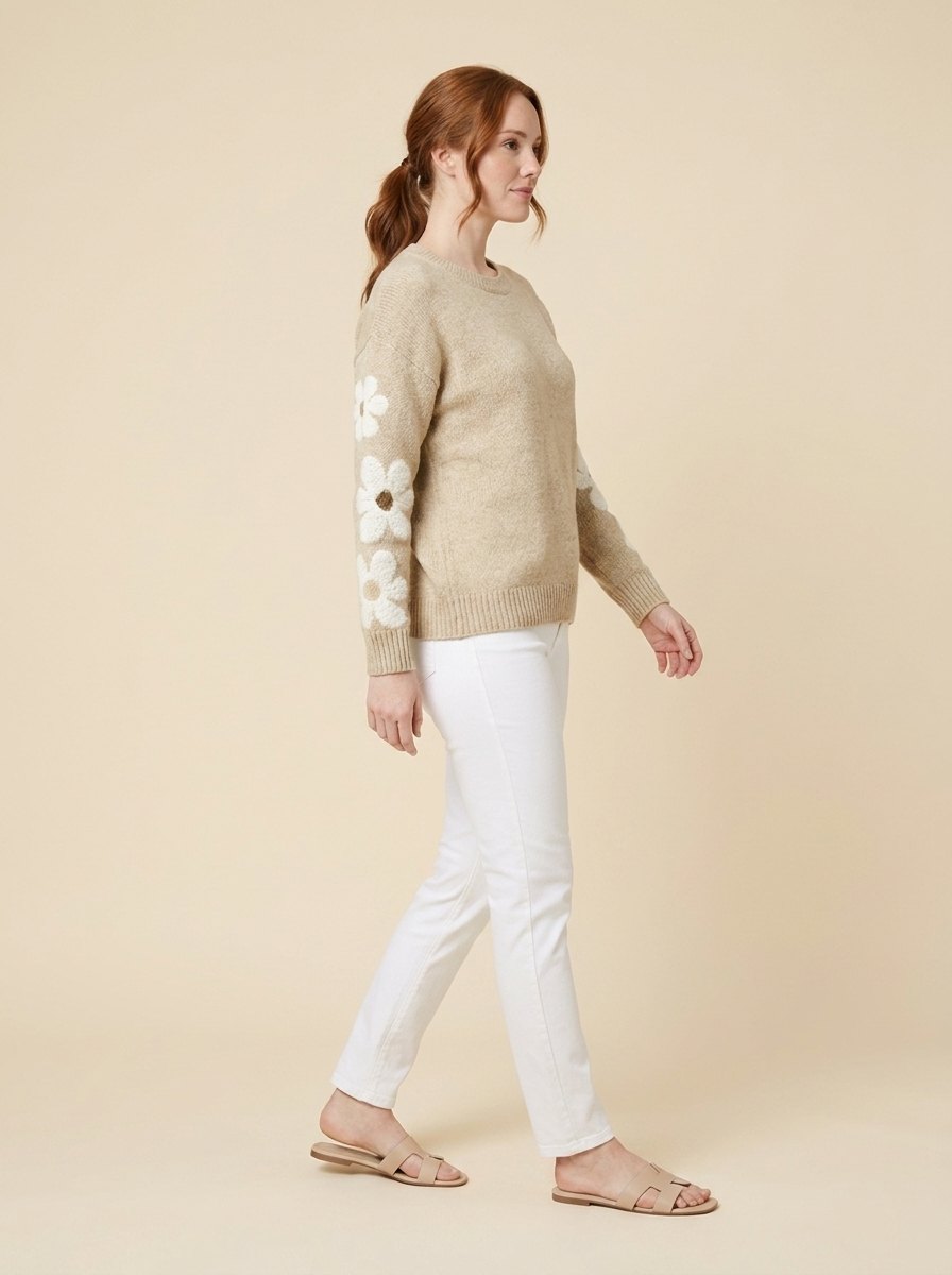 Fiona Women's Sweater | Soft Acrylic Knit, Relaxed Fit 1