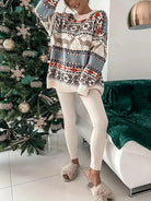 Fiora Knit Sweater | Nordic Pattern, Soft Acrylic Blend 1