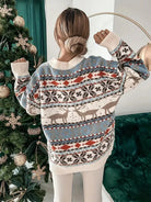 Fiora Knit Sweater | Nordic Pattern, Soft Acrylic Blend 2