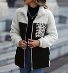 Fiora Quilted Jacket | Sherpa Fleece, High Stand Collar, Full Zip, Hip Length 2