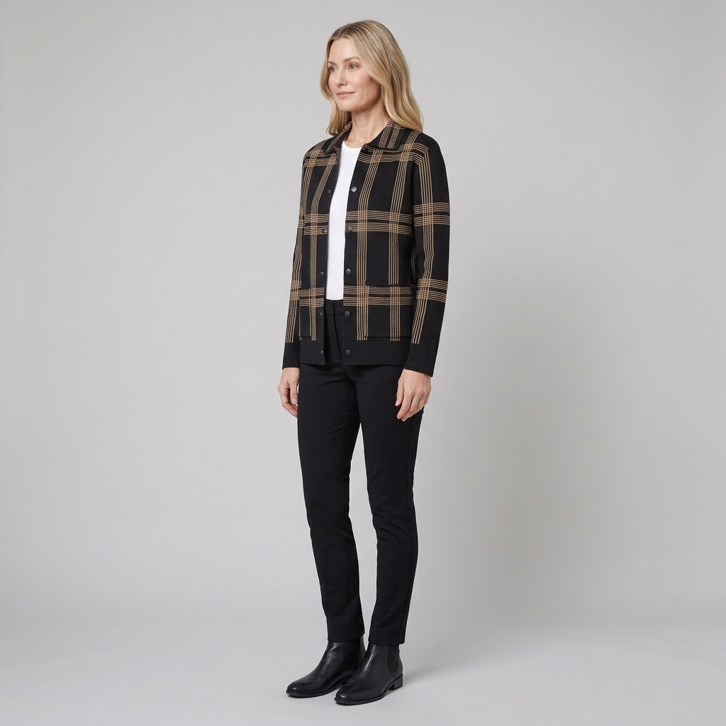 Fiora Women's Cardigan | Rayon Knit, Tailored Fit, White 2