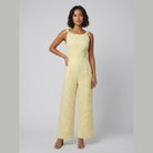 Fiora Womens Jumpsuit | Textured Fabric, Sleeveless with Bow Detail 0