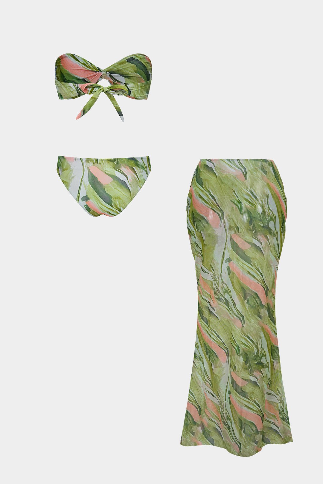 Fleur Bikini Set | Opaque Jersey Fabric, Tie-Up Wrap Design 1