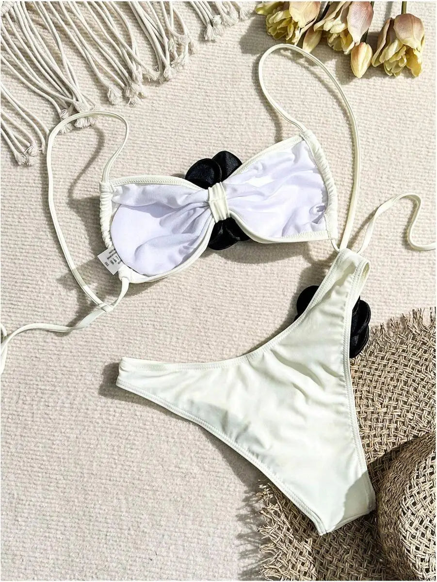 Fleur Push-Up Bikini Set | Floral Accents, Women's Bikini Sets 4