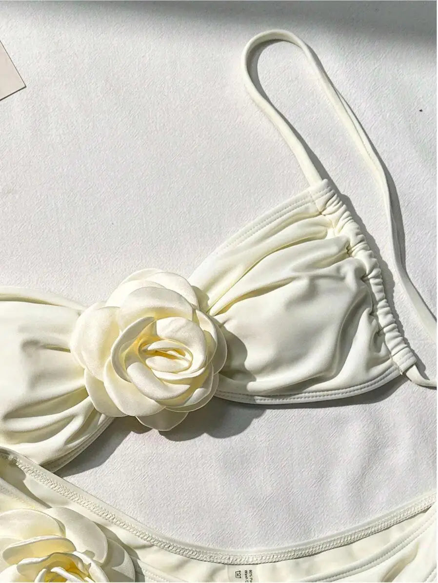 Fleur Push-Up Bikini Set | Floral Accents, Women's Bikini Sets 7