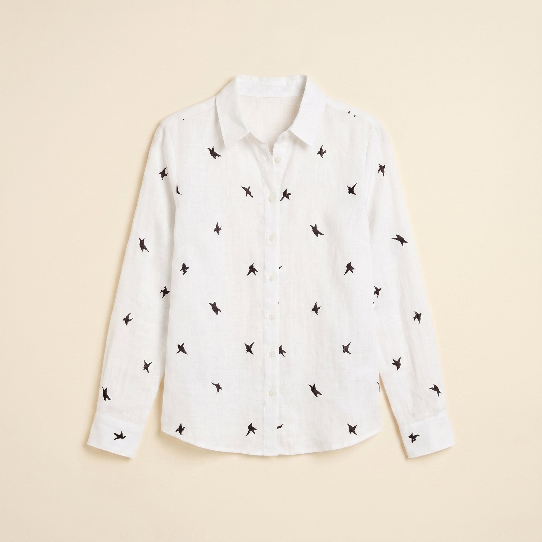 Flora Women's Top | Cotton Linen Long Sleeve Blouse 5