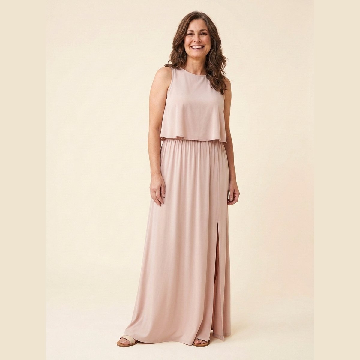 Gina Maxi Dress | Cotton Blend, Sleeveless Summer Dress 0