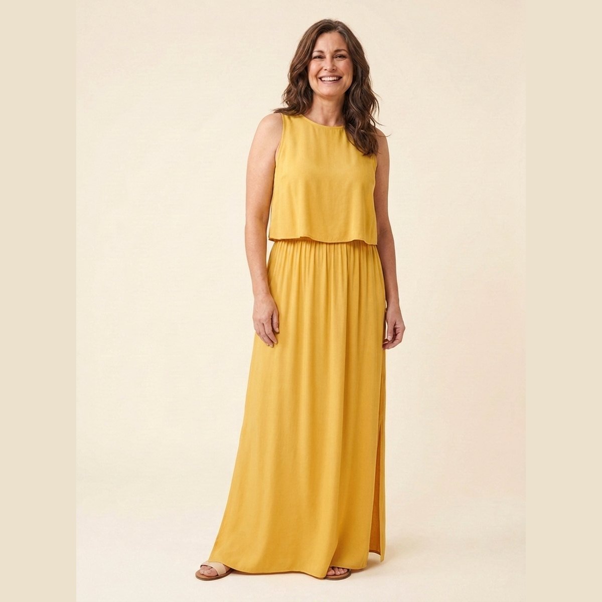 Gina Maxi Dress | Cotton Blend, Sleeveless Summer Dress 4