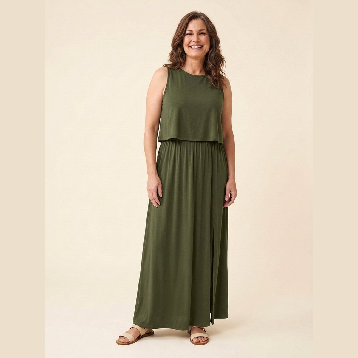Gina Maxi Dress | Cotton Blend, Sleeveless Summer Dress 6