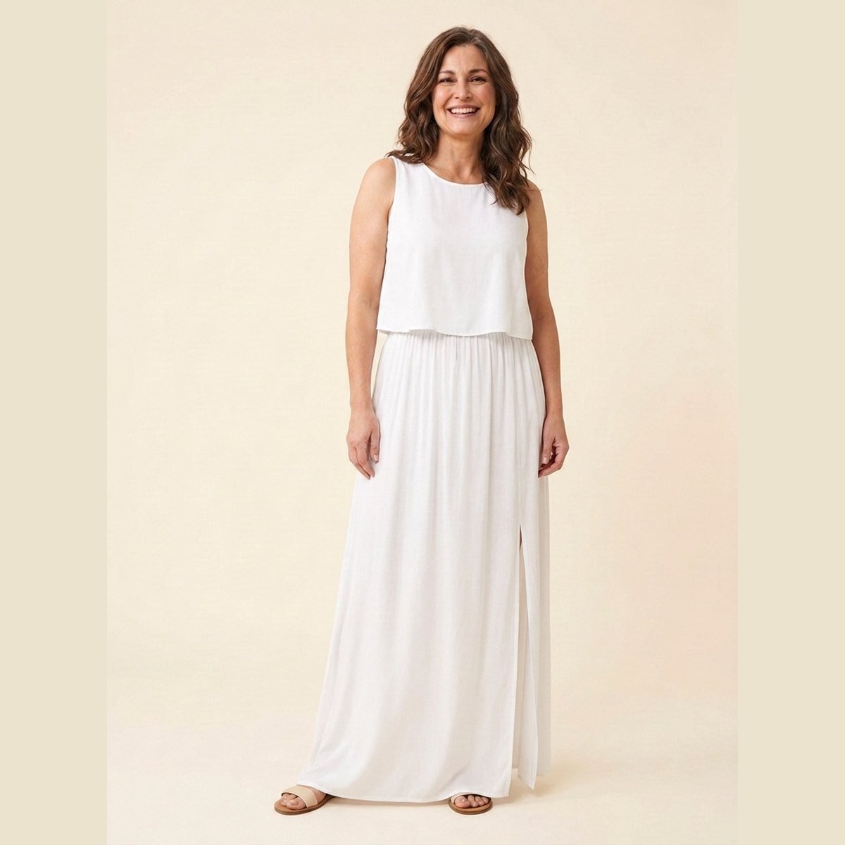 Gina Maxi Dress | Cotton Blend, Sleeveless Summer Dress 8