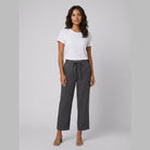 Haru Cropped Trousers | Cotton-Linen Blend, Wide Leg Cropped Pants for Women 1