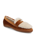 Haven Loafer Slipper | Tan Velvet, Faux Fur Lining, Anatomic Footbed 0