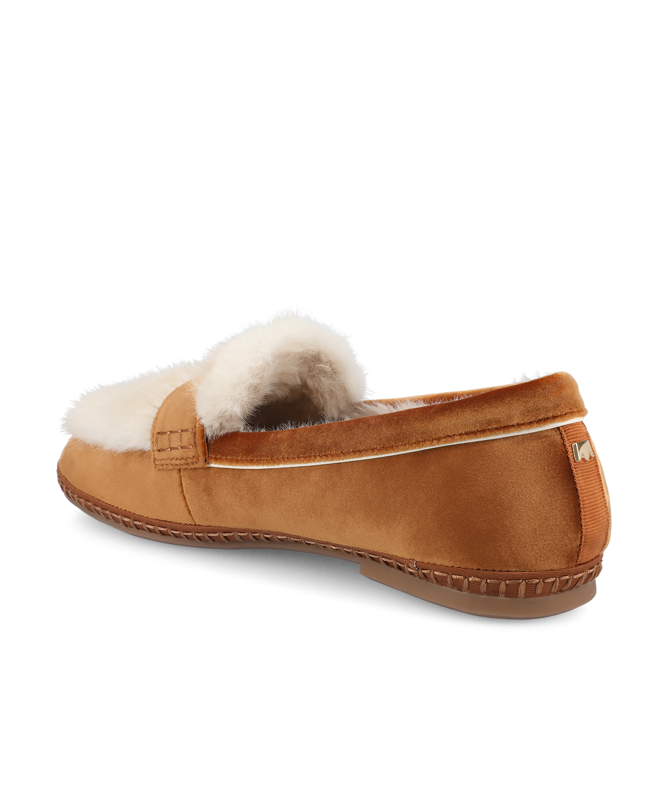 Haven Loafer Slipper | Tan Velvet, Faux Fur Lining, Anatomic Footbed 4