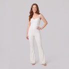 Haven Velvet Jumpsuit | White Sequin Detail, Corseted Fit 1
