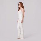 Haven Velvet Jumpsuit | White Sequin Detail, Corseted Fit 2