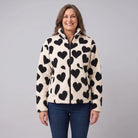 Haven Women's Jacket | Reversible Heart Pattern, Soft and Cosy 0