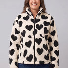 Haven Women's Jacket | Reversible Heart Pattern, Soft and Cosy 1