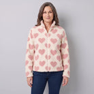Haven Women's Jacket | Reversible Heart Pattern, Soft and Cosy 8