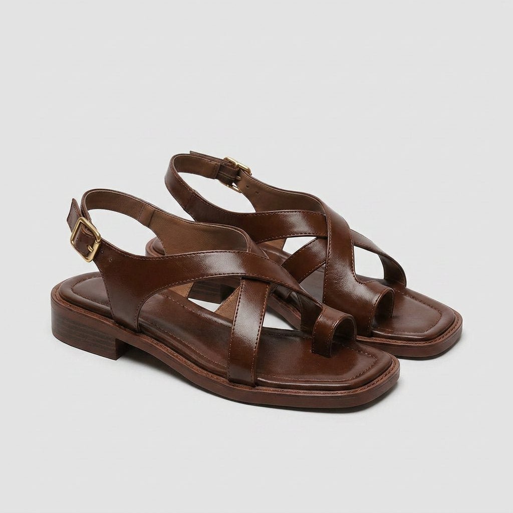 Ivy Cross Sandals for Women | Italian Leather, Orthopedic Cushioned 0