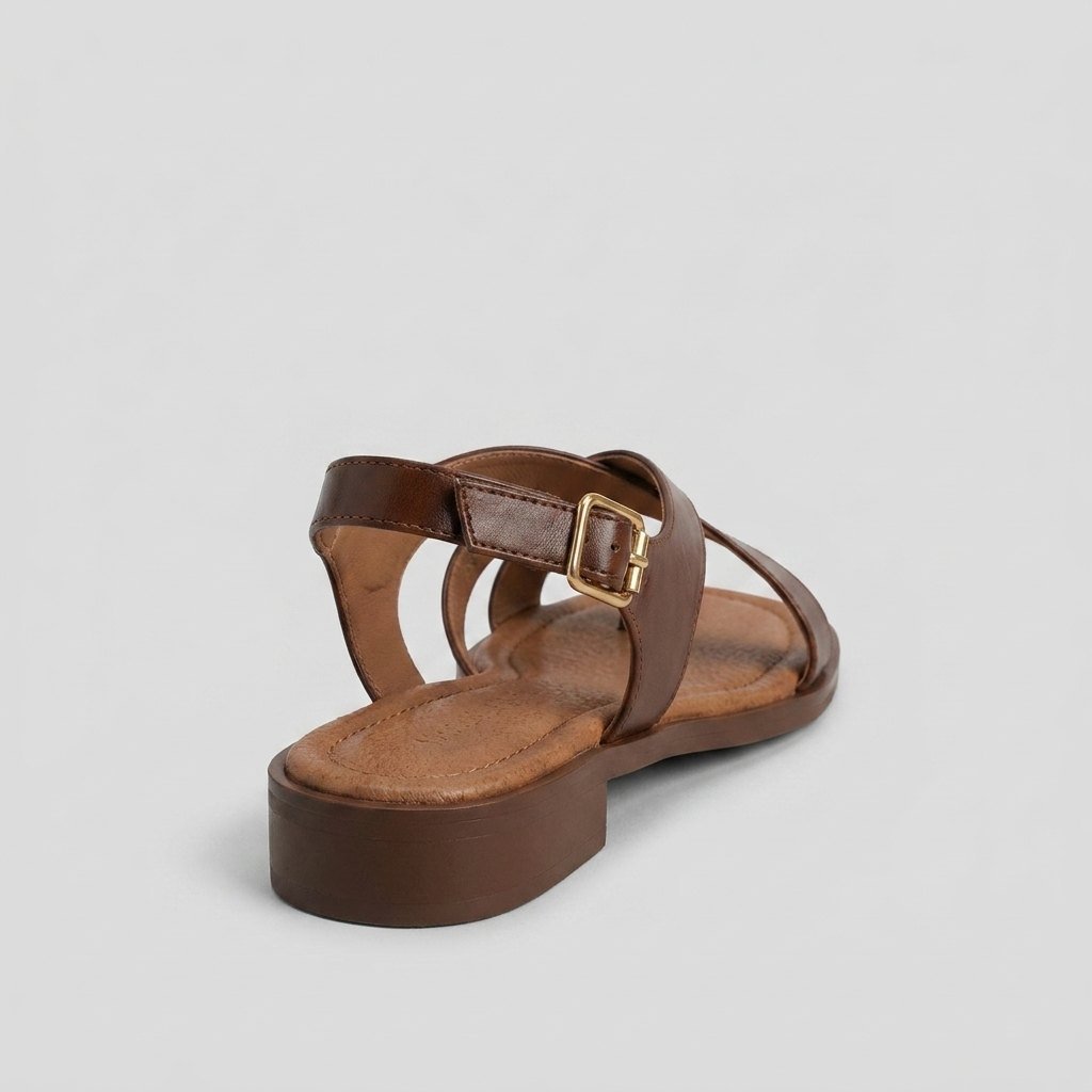 Ivy Cross Sandals for Women | Italian Leather, Orthopedic Cushioned 3
