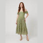 Ivy Midi Dress | Off the Shoulder Floral Embroidered Summer Dress 1