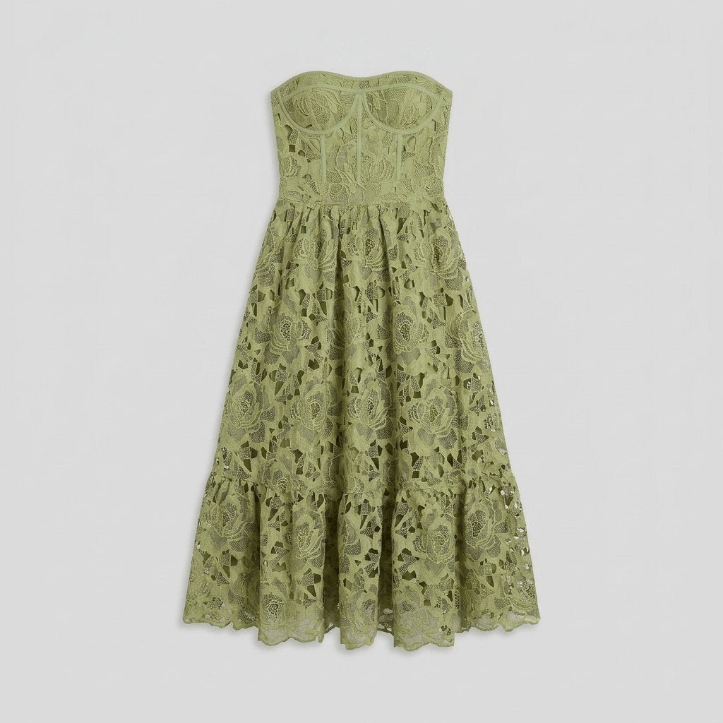 Ivy Midi Dress | Off the Shoulder Floral Embroidered Summer Dress 2